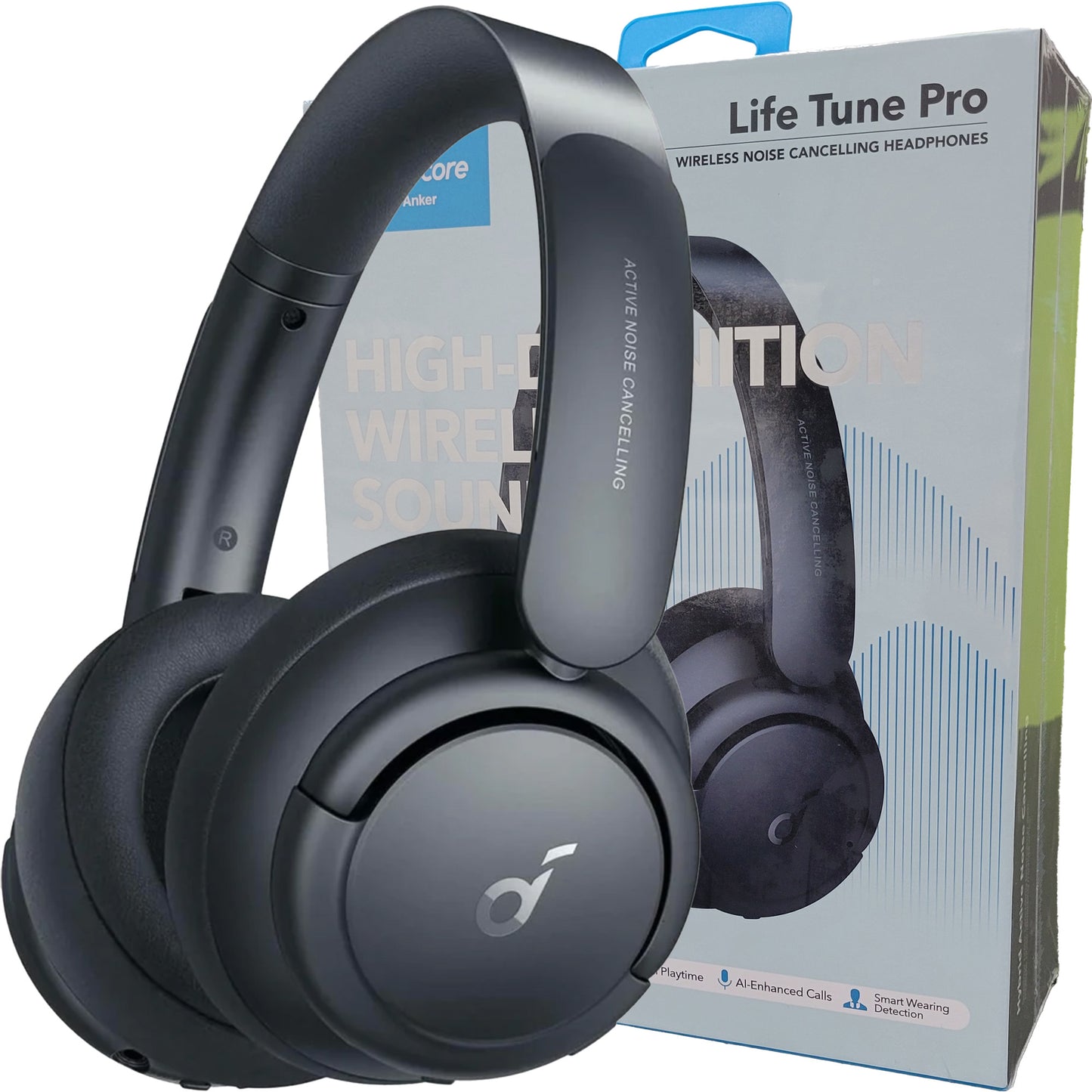 Anker Life Tune Pro Wireless Headphones - Black - New