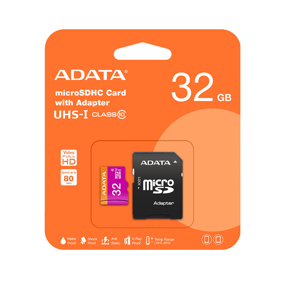 Adata 32GB MicroSD Card - Class10 - Black - New