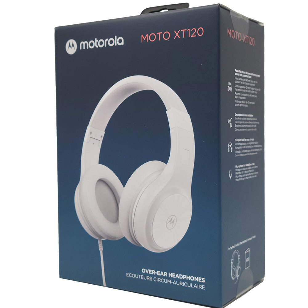 Motorola XT120 Over-Ear Headphones - White - New