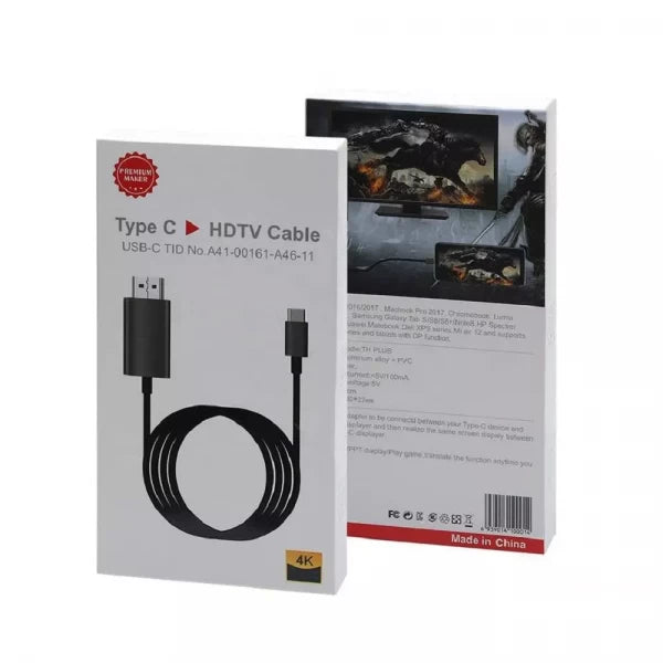 USB C TO HDMI 4K 30HZ Cable - BLACK