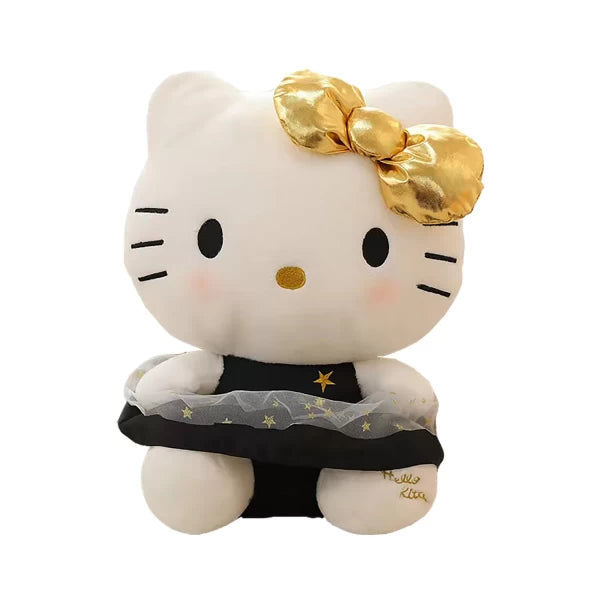 PLUSH TOY KITTY (12 INCHES / 30CM) - BLACK GOLD