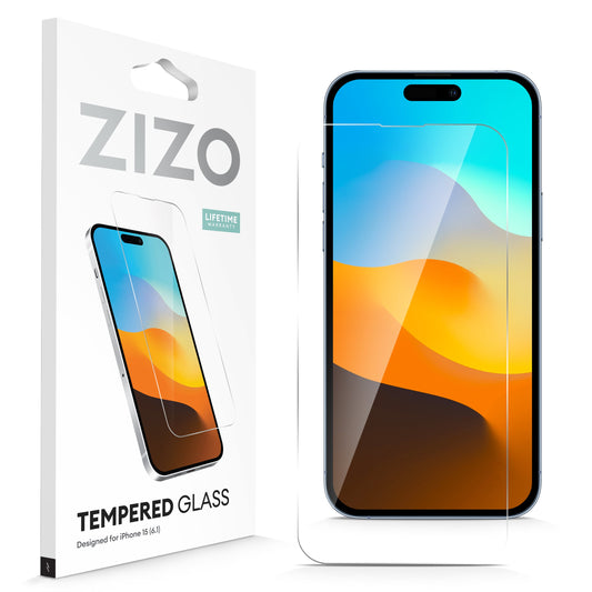 ZIZO TEMPERED GLASS Screen Protector for iPhone 15 / 15 Pro